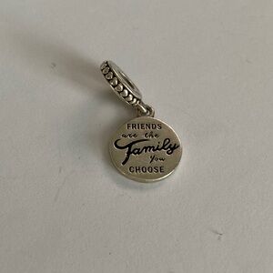 Friends Are The Family We Choose Dangle Pandora Charm Sterling Silver ALE 925